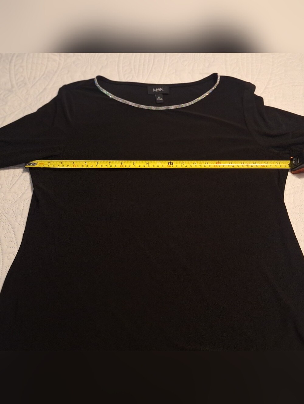 MSK Top with Rhinestone Trim - Picture 6 of 13